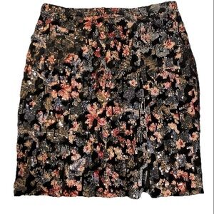 Badgley Mischka Sequin Velvet Skirt